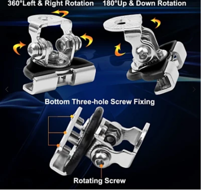 Set 2 X Suporti Capota Reglabili 360 Led Bar / Proiectoare OFFROAD Universali