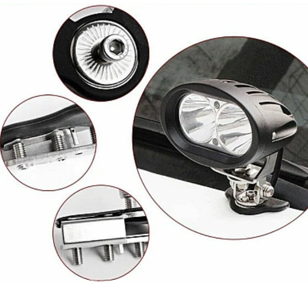 Set 2 x Suport Capota FICSI pentru fixare LED BAR / proiectoare capota universal dreptunghiular