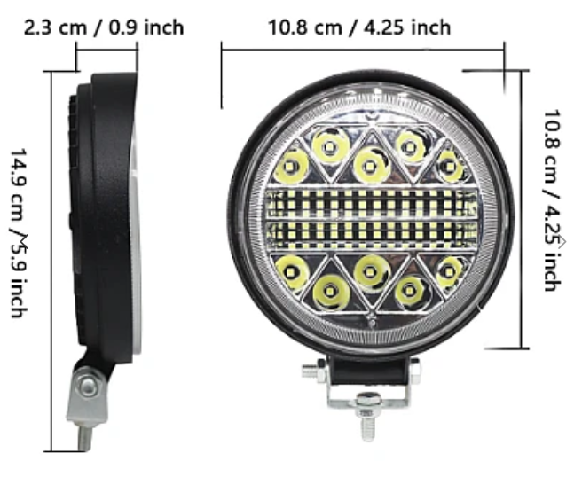 Far Led off road 24V 126W temperatura culoare 6000K