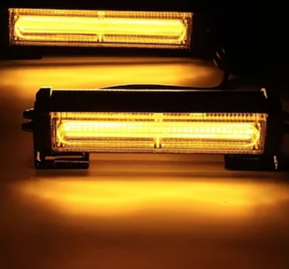 Set 2X Rampa avertizare galbena 3 LED COB