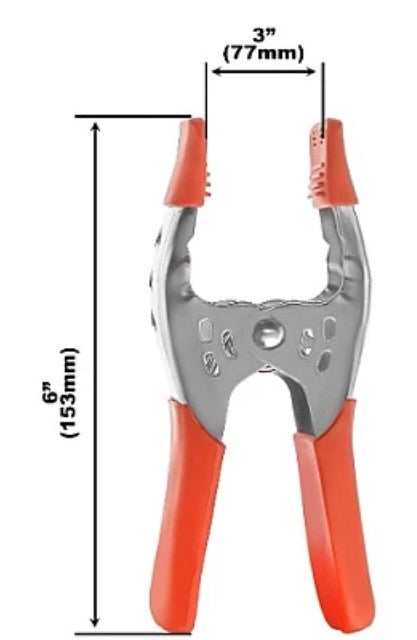 Set 4 Cleme 6 inci din Metal Deschidere 2.5 inci