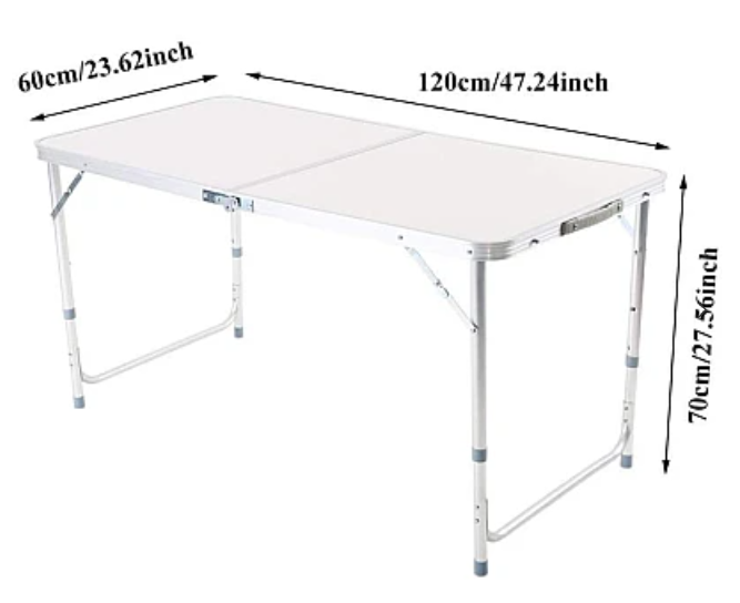 Masa Pliabila Portabila 120 x 60 x 70/62/55 cm
