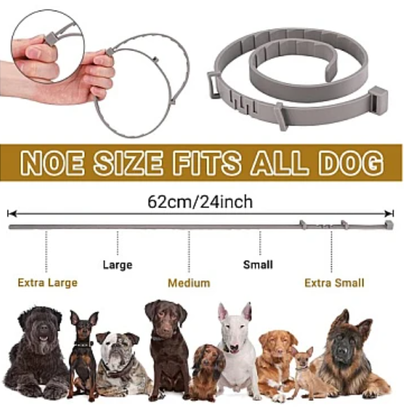 Zgarda CAINI anti purici si capuse 62 cm / 60 grame Antiparazitara