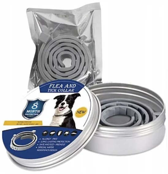 Zgarda CAINI anti purici si capuse 62 cm / 60 grame Antiparazitara