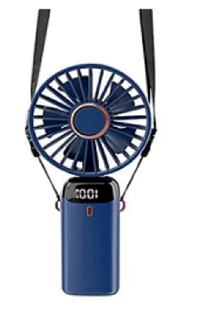 Mini ventilator de mana puternic cu display digital si suport telefon