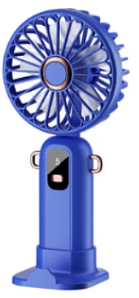 Mini ventilator de mana puternic cu display digital si suport telefon