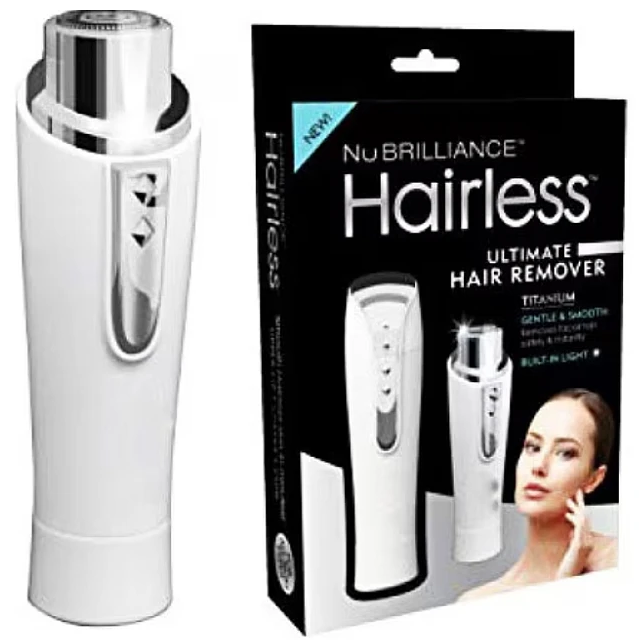 Epilator facial Hipolergenic pentru dama cu led NuBrilliance HAIRLESS