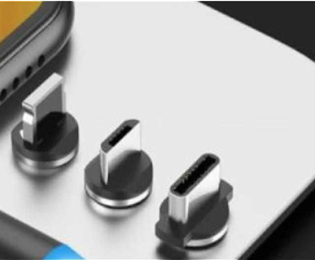 Cablu magnetic 3 in 1 incarcare si transfer date telefon Lightning Micro USB Type C