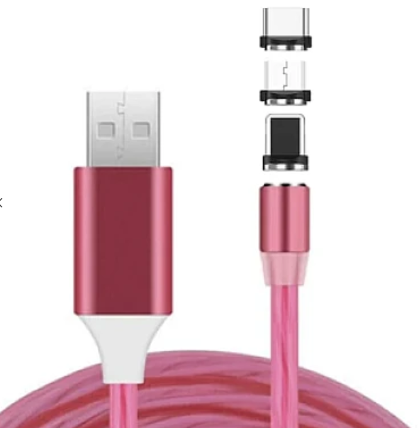 Cablu magnetic 3 in 1 incarcare si transfer date telefon Lightning Micro USB Type C