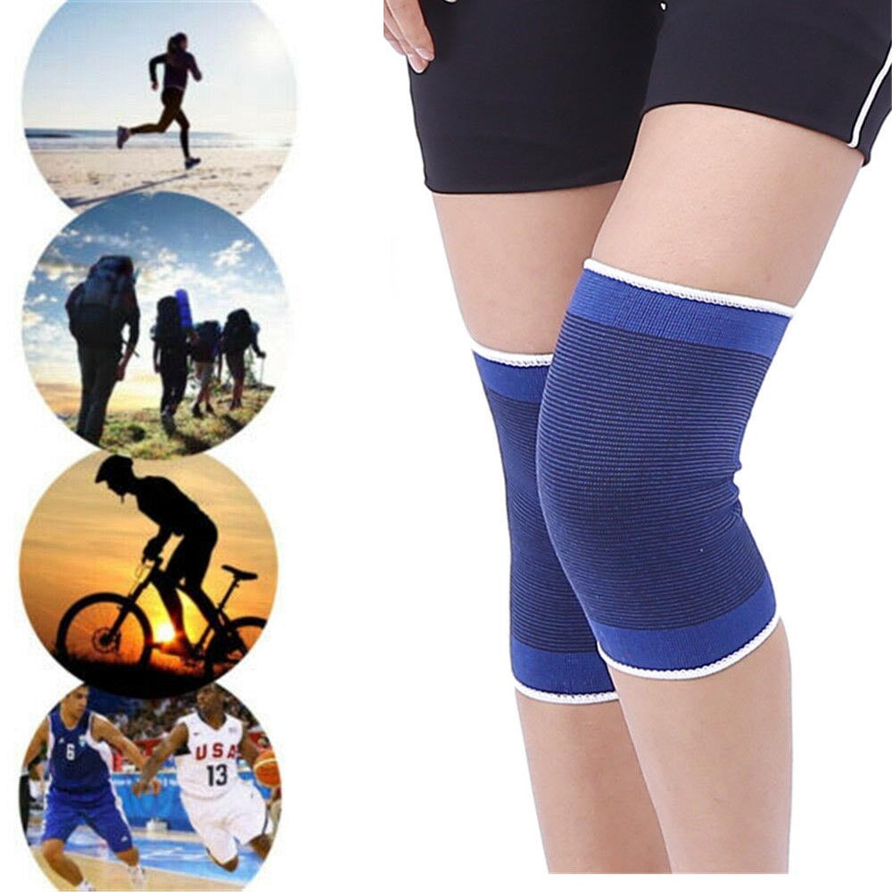 Set 2 genunchiere elastice compresie pentru sport, recuperare