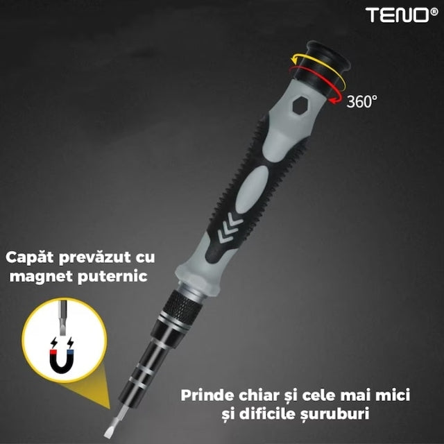 Set Profesional de Scule și Șurubelnițe de Precizie – 115 Piese