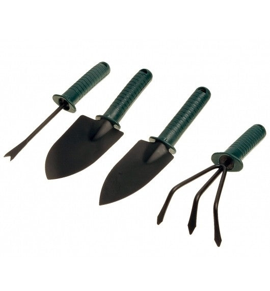 Set Unelte de Grădinărit 4 Piese cu Mâner Moale: Mini Lopeți, Cultivator și Plantator