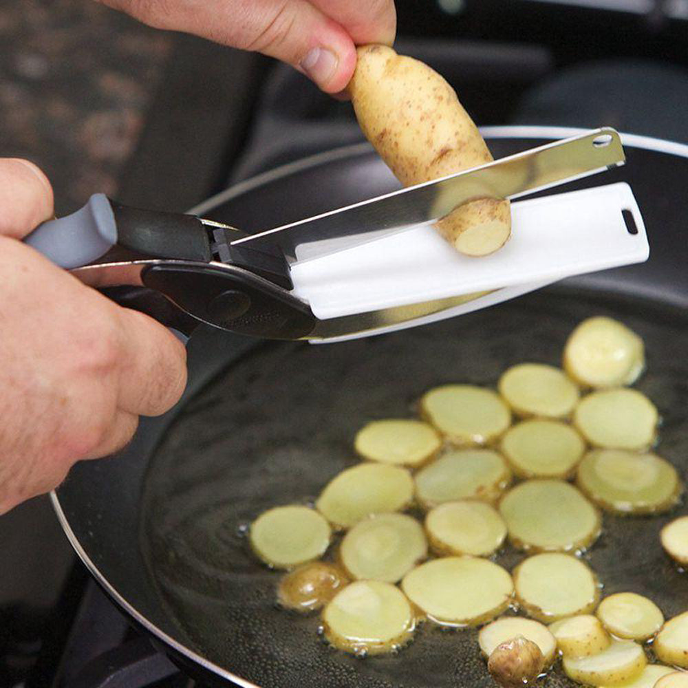 Cutit bucatarie multifunctional 2 in 1 Smart Cutter