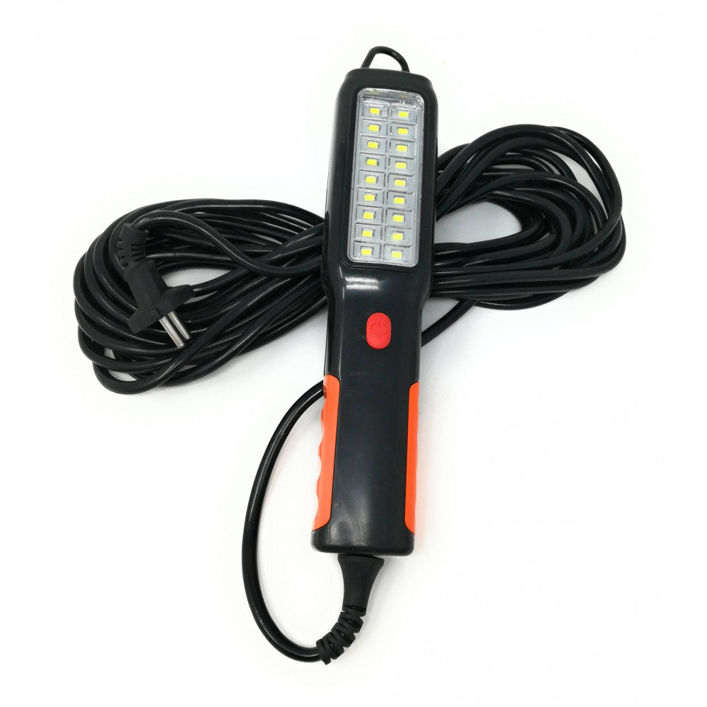 Lampa de lucru, 18 LED-uri, 13W, suport magnetic, carlig, cablu 9 metri