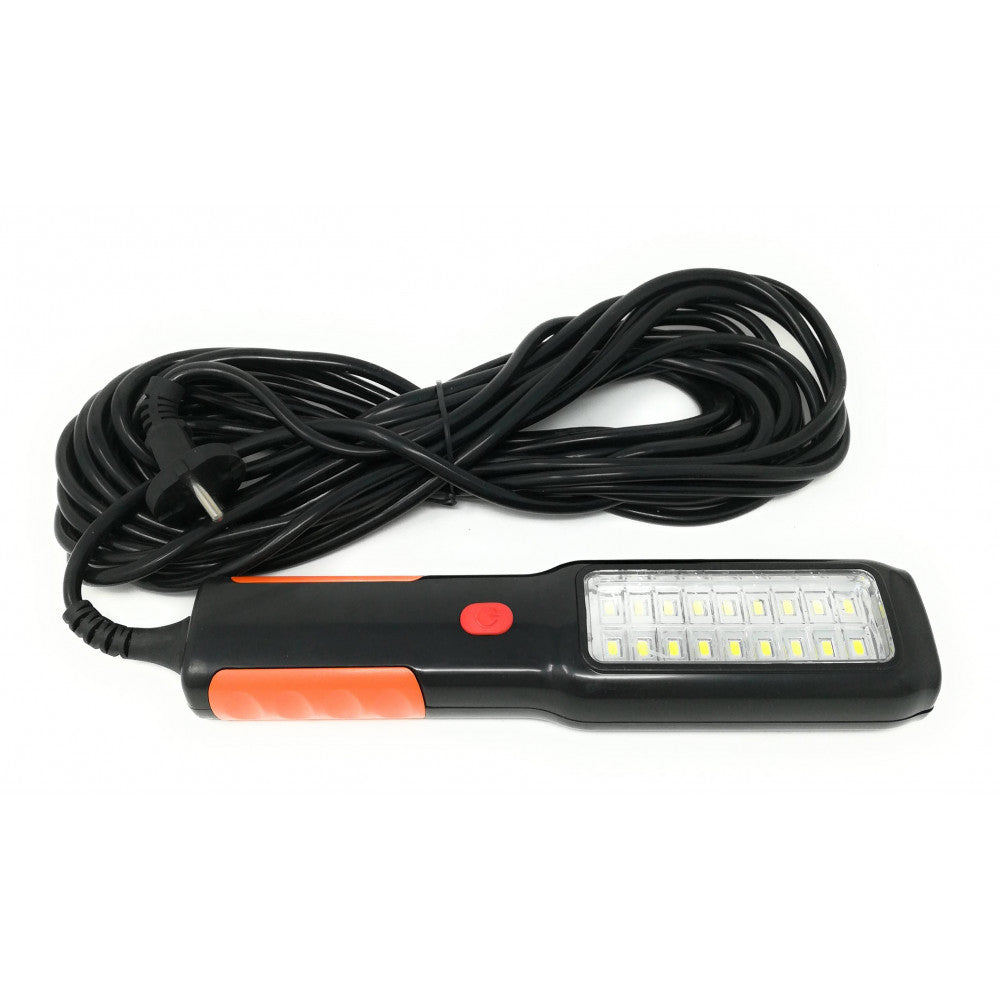 Lampa de lucru, 18 LED-uri, 13W, suport magnetic, carlig, cablu 9 metri