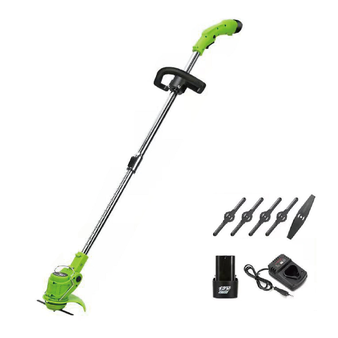 Trimmer electric cu acumulator (motocoasa), Acumulator si Incarcator Inclus