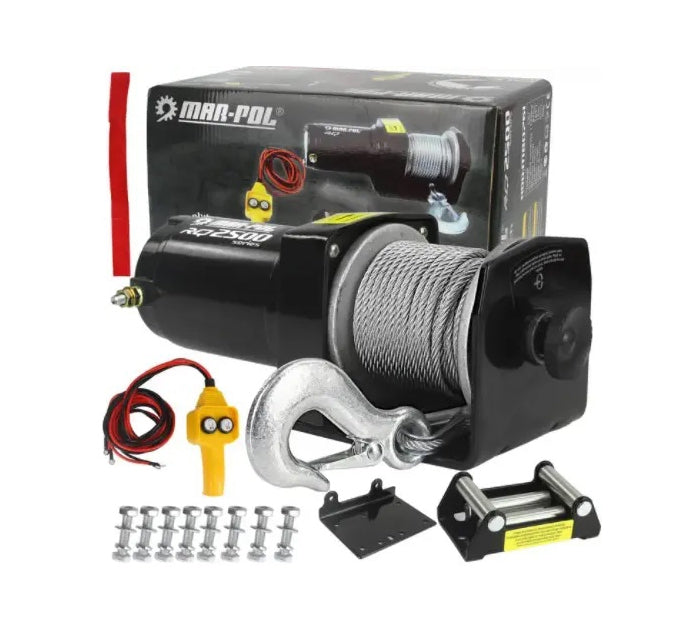 TROLIU VINCI ELECTRIC CU TELECOMANDA, 12V PENTRU QUAD ATV BARCI 2500LBS