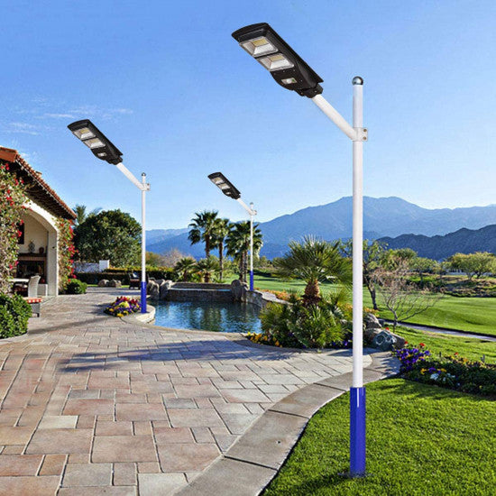Proiector stradal LED cu panou fotovoltaic incorporat, incarcare solara si telecomanda 100/120/150 W