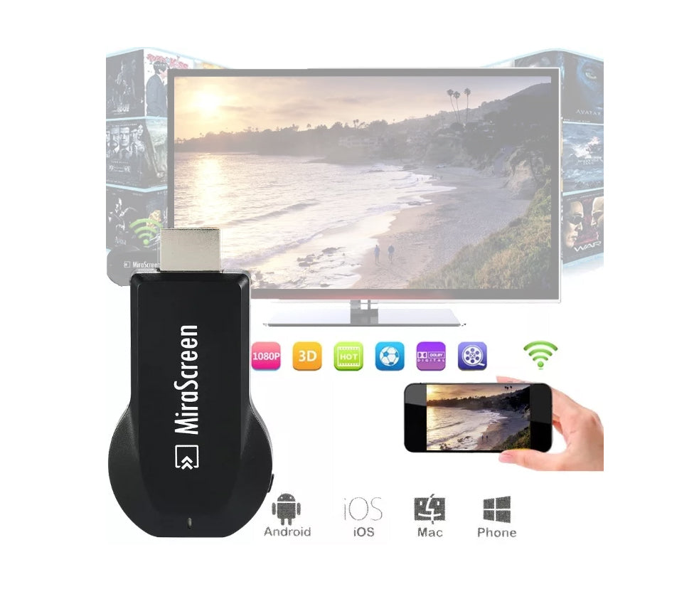 Streaming player MiraScreen 2.4GHz WiFi Display HDMI, AirPlay, Miracast