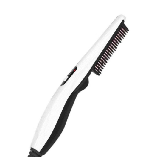 Perie electrica de indreptat parul si barba, 2 in 1, temperatura reglabila