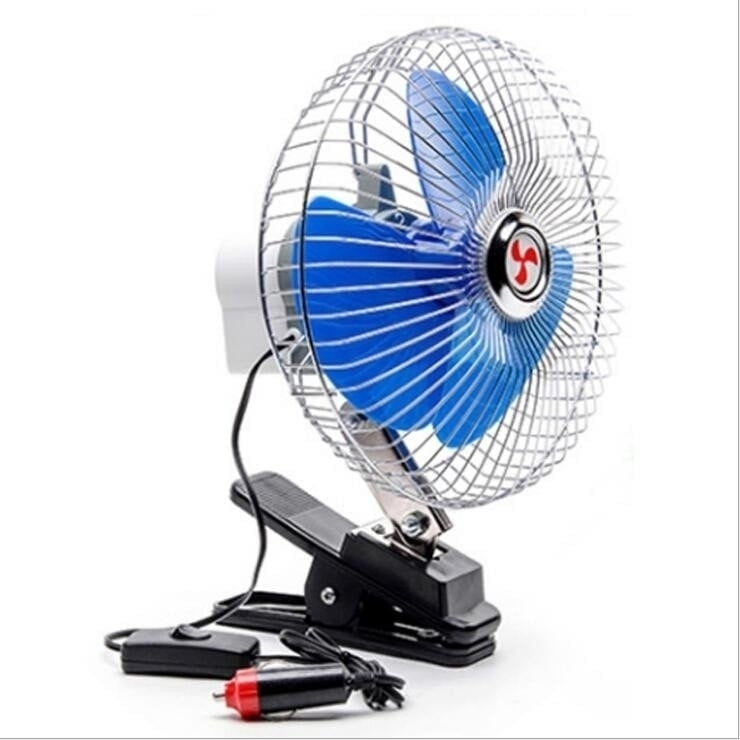 Ventilator auto 12v oscilant cu rama metalica