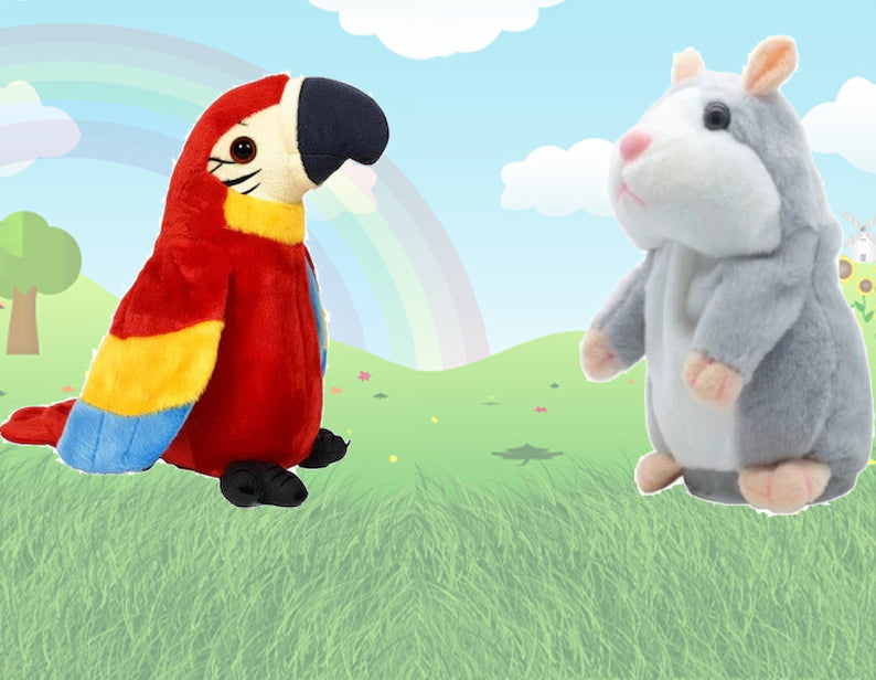 Pachet jucarii interactive, Hamster si Papagal vorbitor