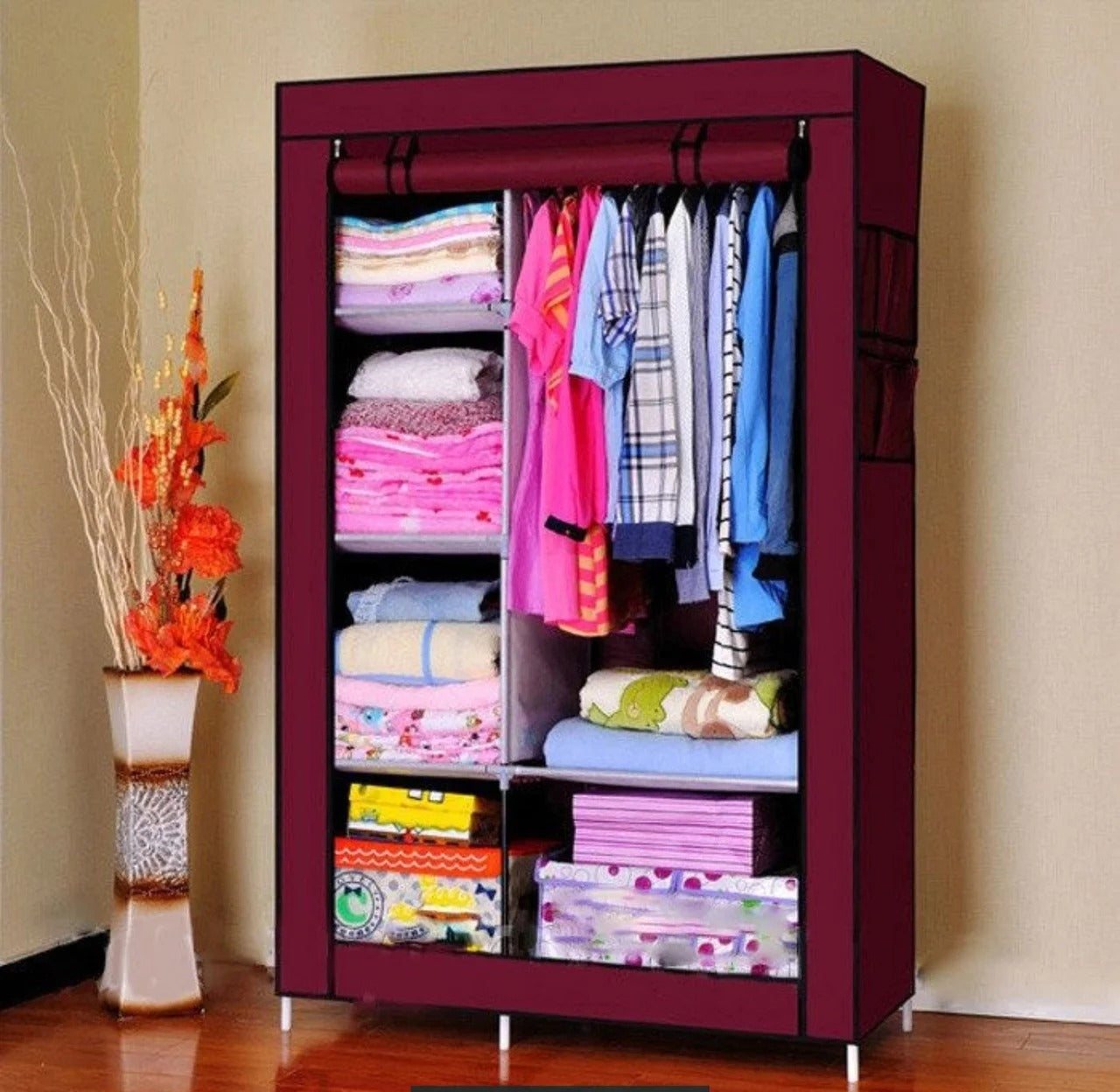 Dulap textil cu schelet metalic