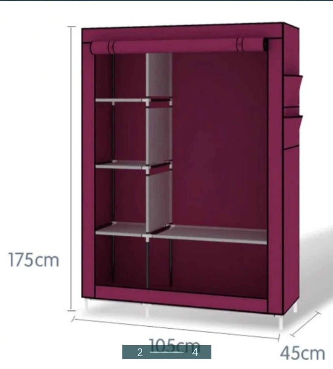 Dulap textil cu schelet metalic