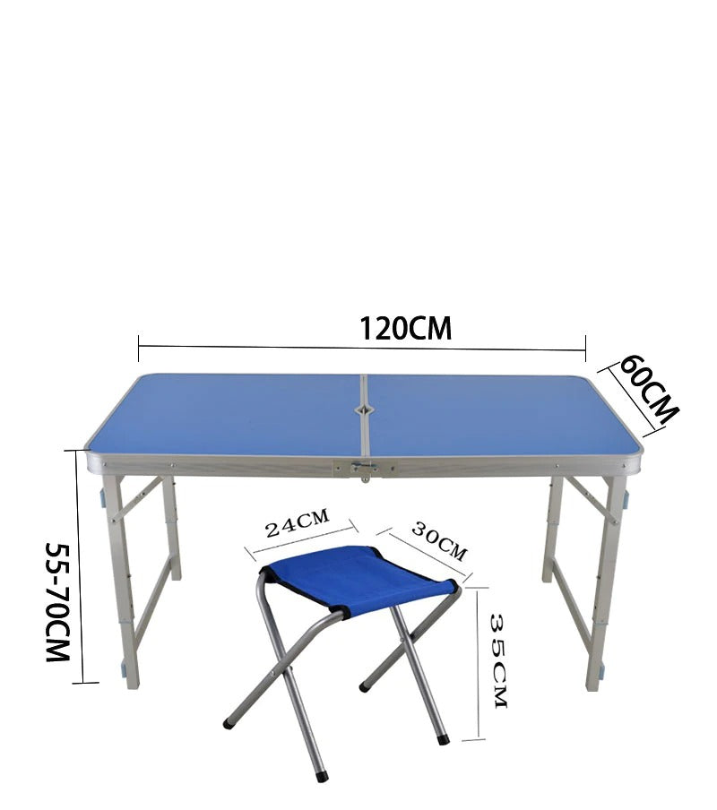 Set pentru camping, masa pliabila cu 4 scaune