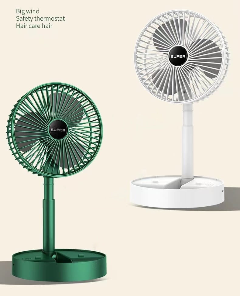 Ventilator Portabil Telescopic 3 viteze, cu acumulator si alimentare USB