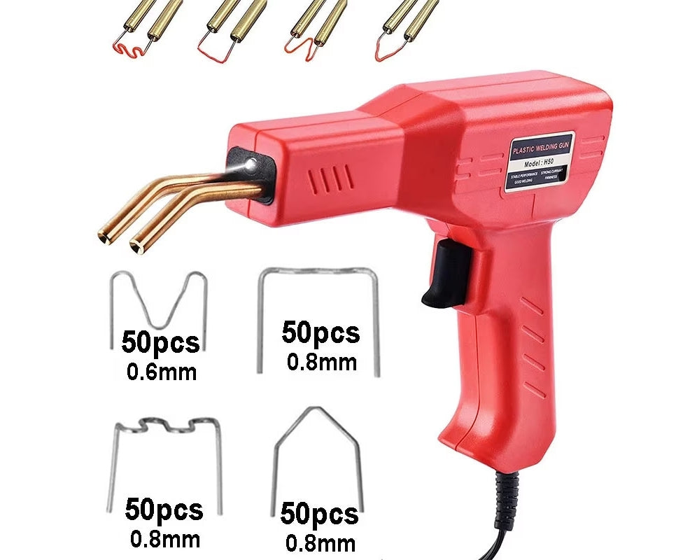 Aparat profesional pentru lipit/sudat plastic, kit pentru repararea fisurilor din plastic, 50W