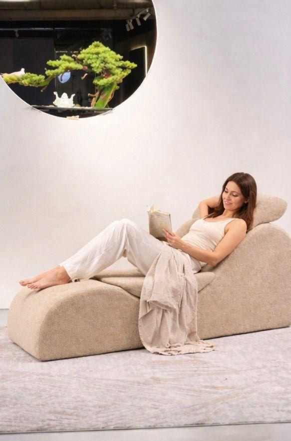 Fotoliu Ergonomic Liberator cu Design S-Curve și Perne de Suport, 153 x 46 x 82 cm