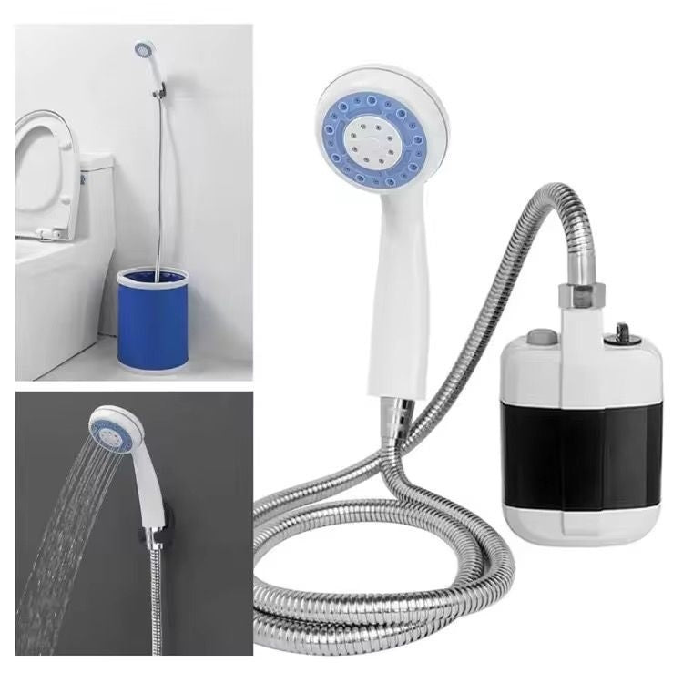 Duș Portabil pentru Camping cu Acumulator 2200 mAh, Pompă Electrică Reîncărcabilă USB
