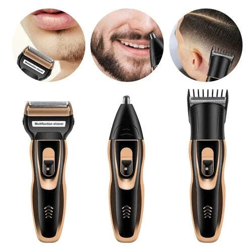 Aparat de ras si tuns, 3 in 1, cu indicator de incarcare
