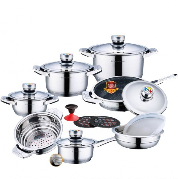 Set de oale din inox 16 piese cu baza capsulata