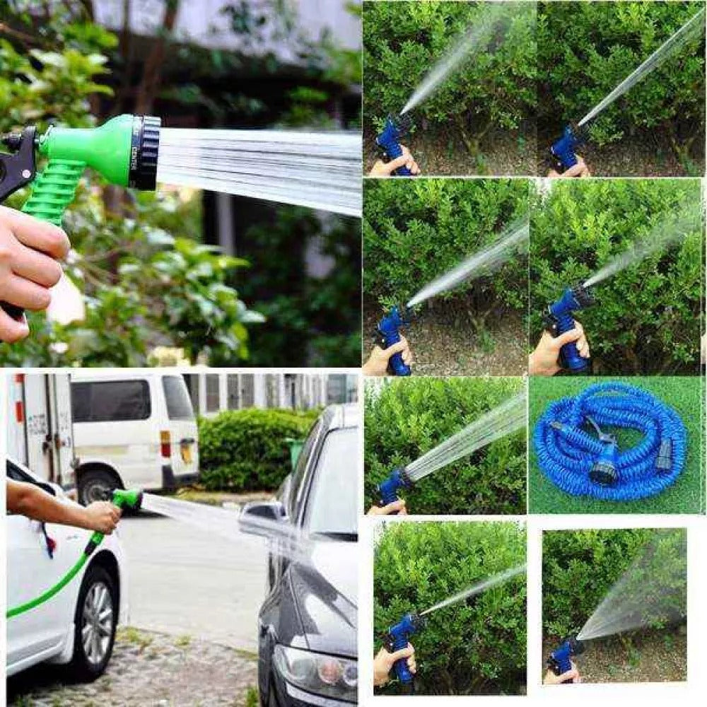 Furtun de gradina expandabil, Xhose Magic cu conectori si Pistol 7 tipuri de jet, 15-60 Metri