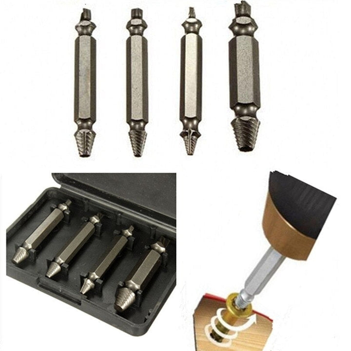 SET 4x Burghie extractoare pentru suruburi defecte sau rupte