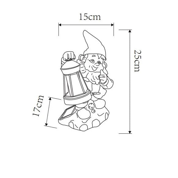 Lampa solara LED, pitic cu felinar