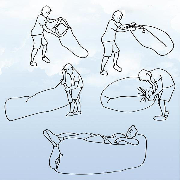 Sezlong gonflabil Lazy Bed