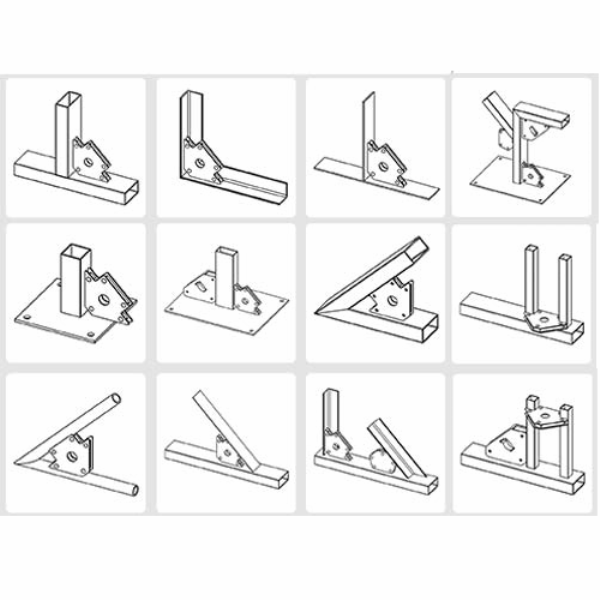 Vinclu magnetic pentru sudura multiunghiular