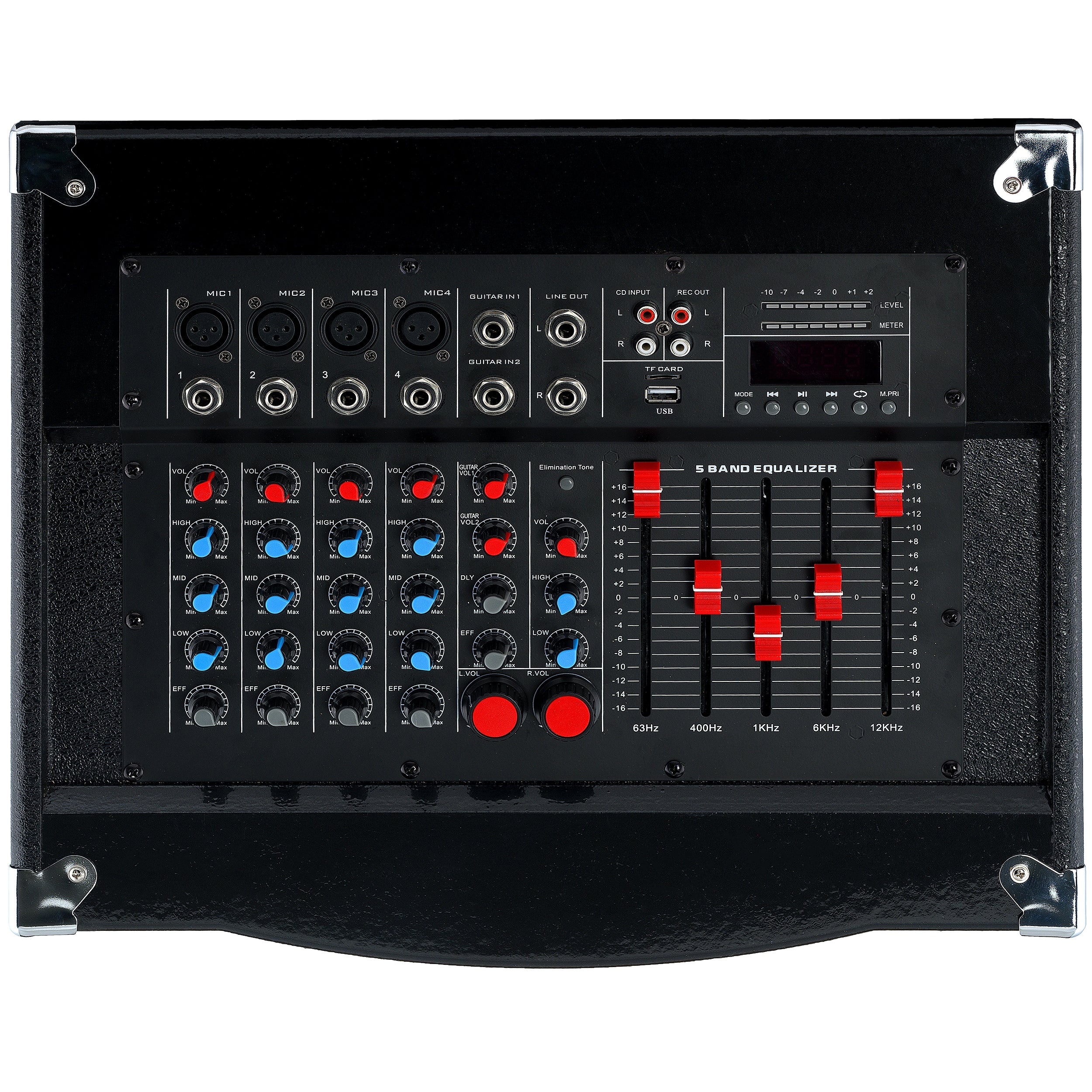 Set Boxe Active Profesionale cu Equalizer Graphic 5 benzi, Mixer incorporat, Microfoane Wireless și Conectivitate Bluetooth