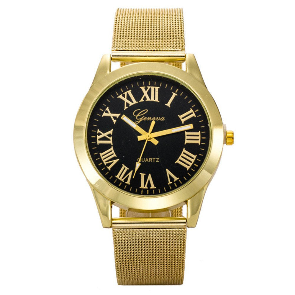 Ceas dama Geneva Quartz auriu