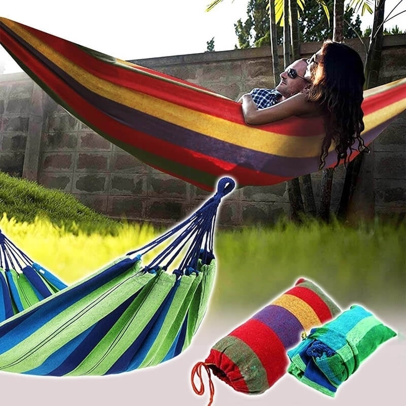 Oferta Saptamanii - Hamac Chillswing din bumbac rezistent cu husa de transport