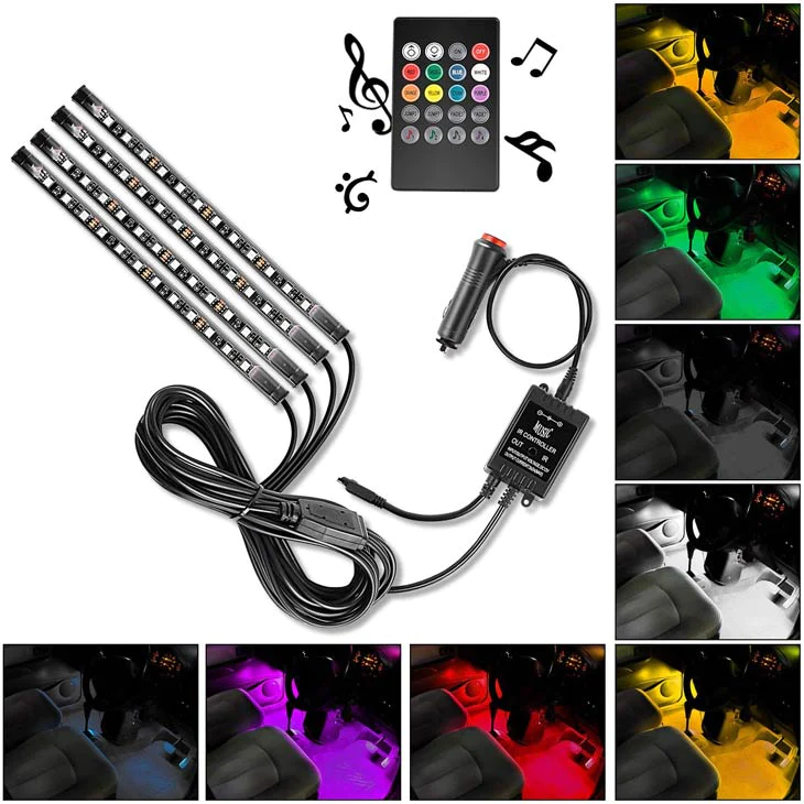 Kit Lumini LED Auto cu Telecomanda