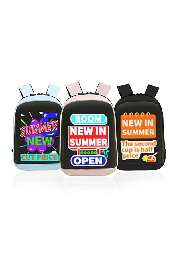 Rucsac Smart cu Afișaj LED Personalizabil, Wireless, Impermeabil, Unisex