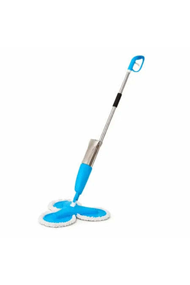 Mop cu Pulverizator și Mâner Telescopic, Cap Rotund și Laveta de Schimb