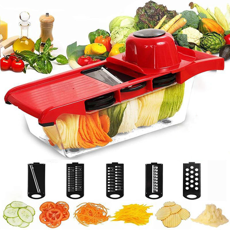 Razatoare Shredder multifunctionala 5 in 1 pentru legume si fructe