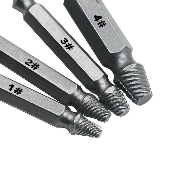 SET 4x Burghie extractoare pentru suruburi defecte sau rupte