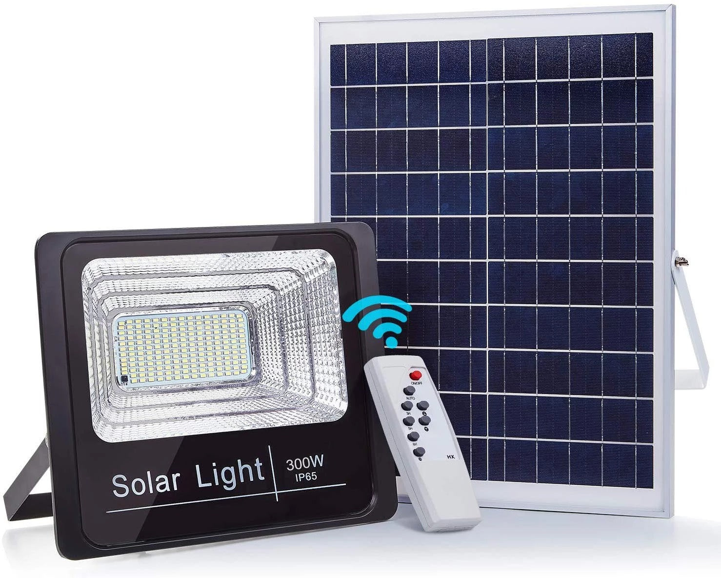Proiector LED cu panou fotovoltaic, incarcare solara si telecomanda,100/200/300/400W