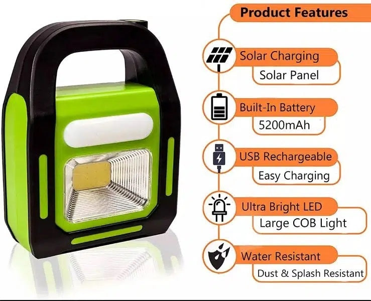 Lanterna 3 surse de iliminare, incarcare solara si functie powerbank BOLT